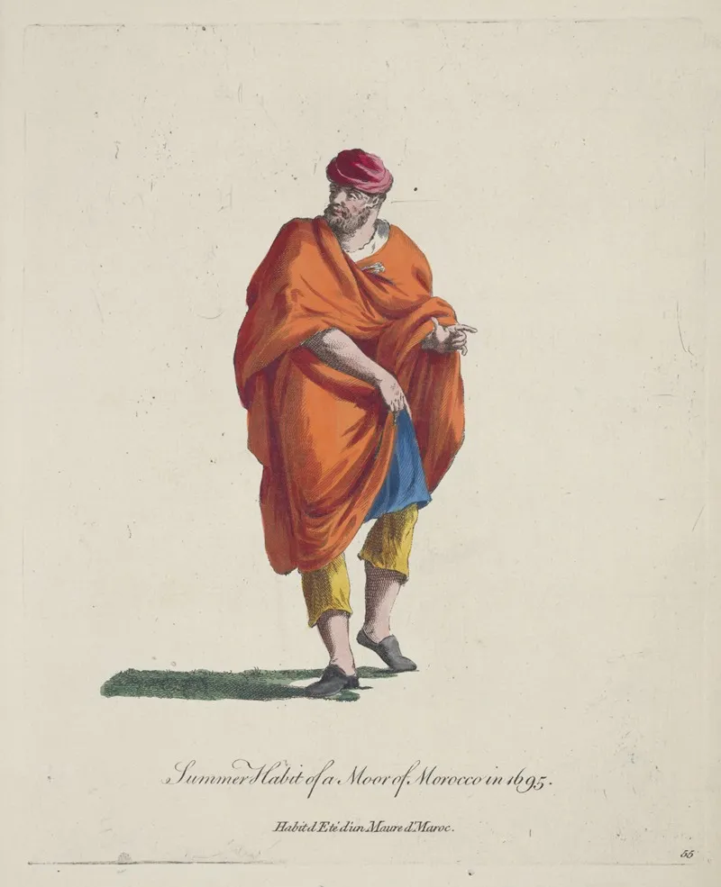 Summer Habit Of A Moor Of Morocco In 1695 Habit Dete Dun Maure Dmaroc