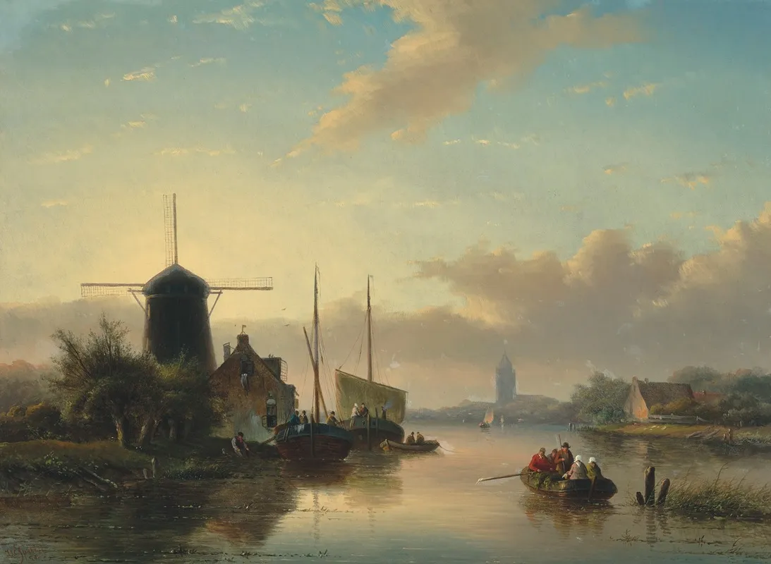 Summer Landscape 18 by Jan Jacob Coenraad Spohler - Canvas Print