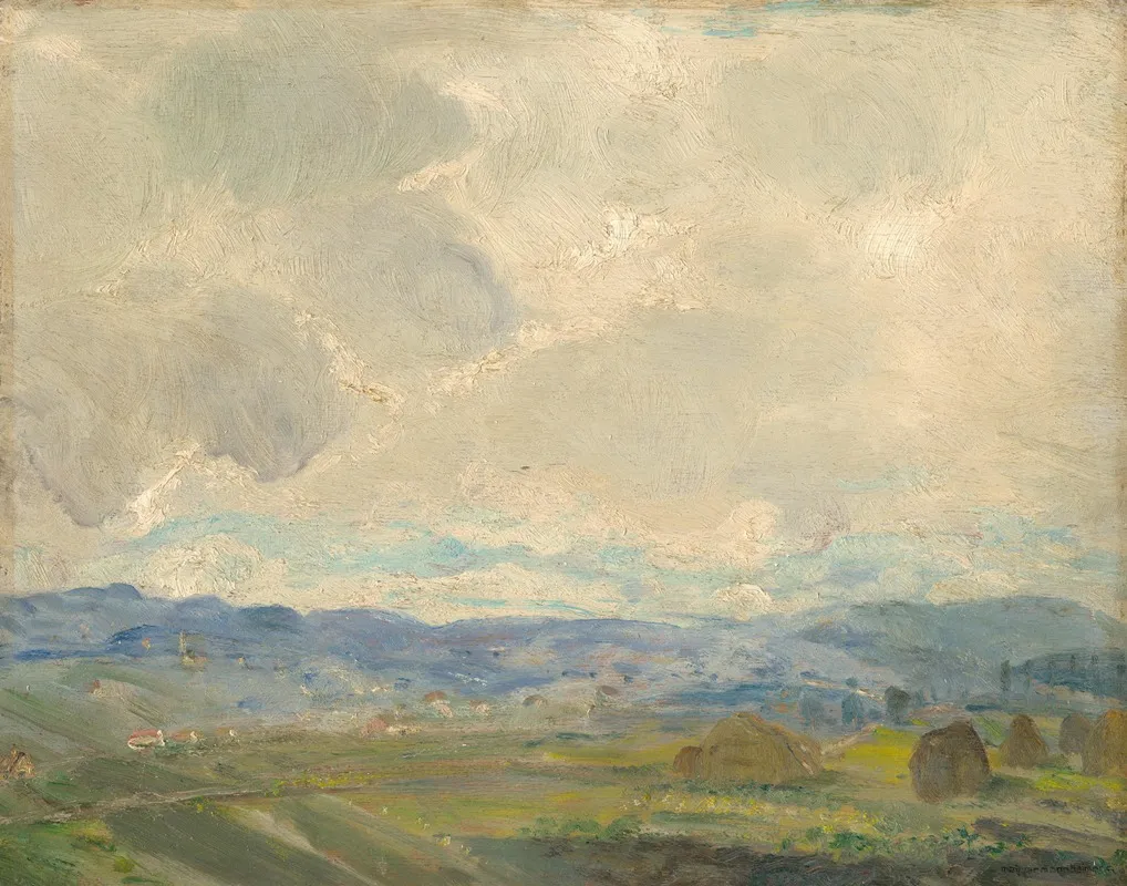 Summer Landscape 20 by Gusztáv Magyar Mannheimer   - Canvas Print