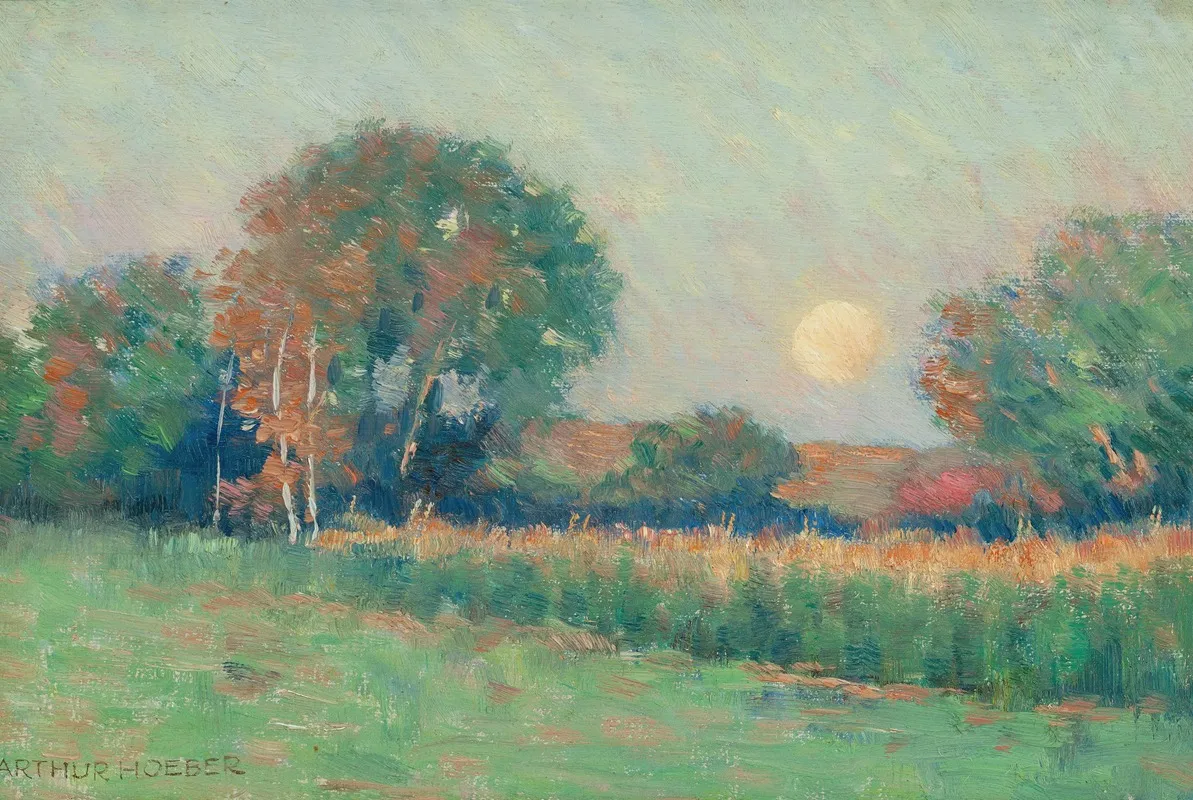 Summer Landscape At Sunset