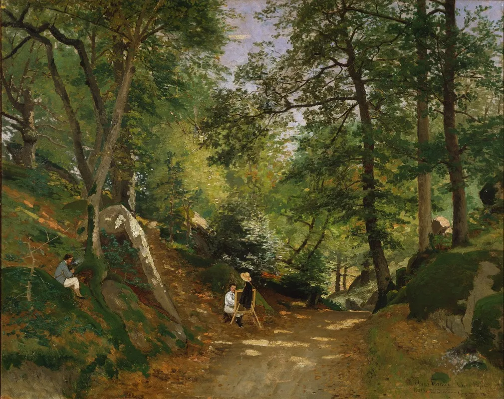 Summer Landscape Near Fontainebleau by Oscar Törnå - Canvas Print