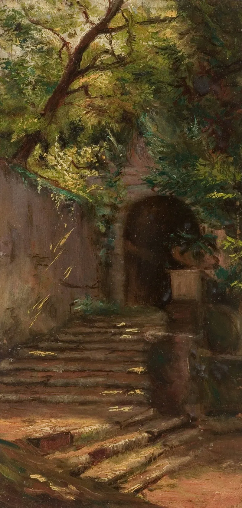 Sun Dappled Steps by Carl-August Lebsche - Canvas Print