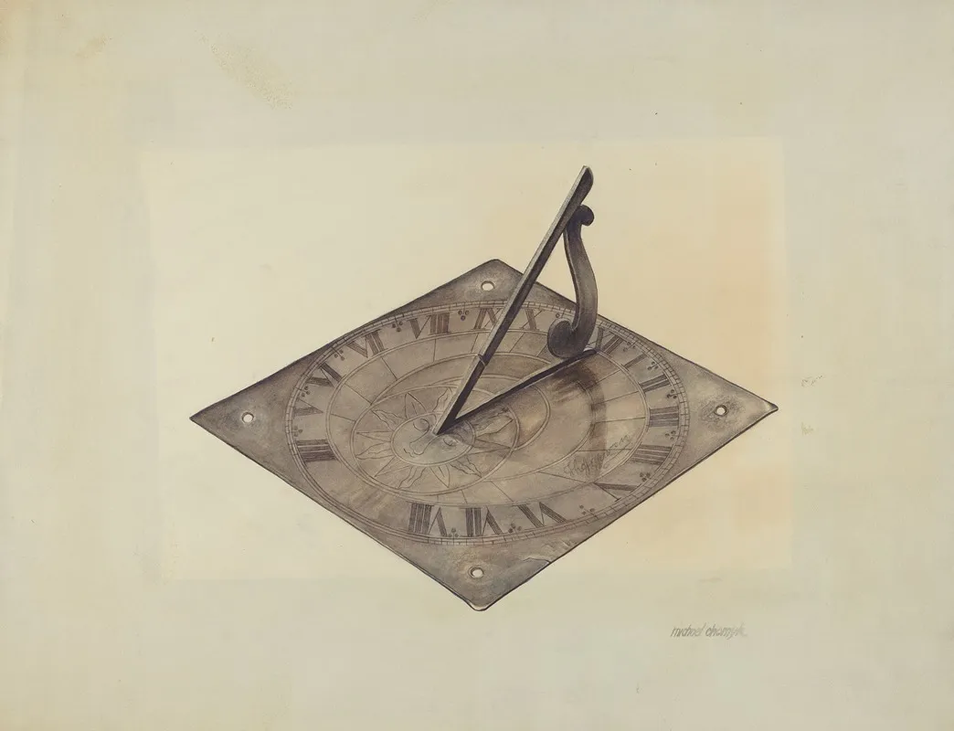 Sun Dial 2 by Michael Chomyk - Canvas Print