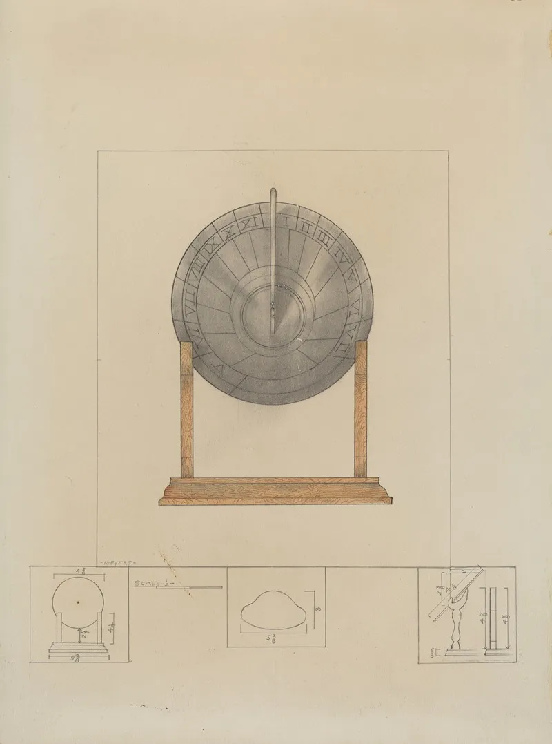 Sun Dial by Henry Meyers - Canvas Print
