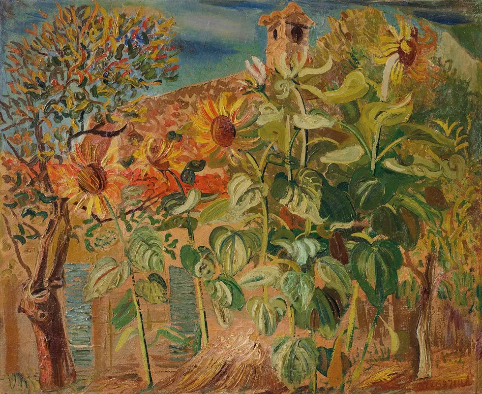 Sunflowers 19 by Boris Grigoriev - Canvas Print