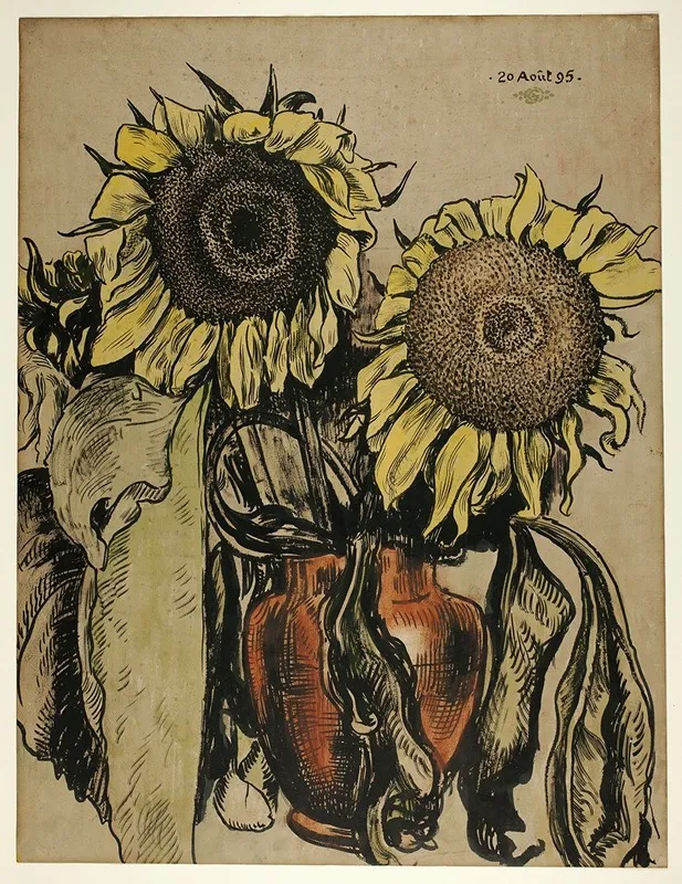Sunflowers 4 by Georges Lemmen - Canvas Print