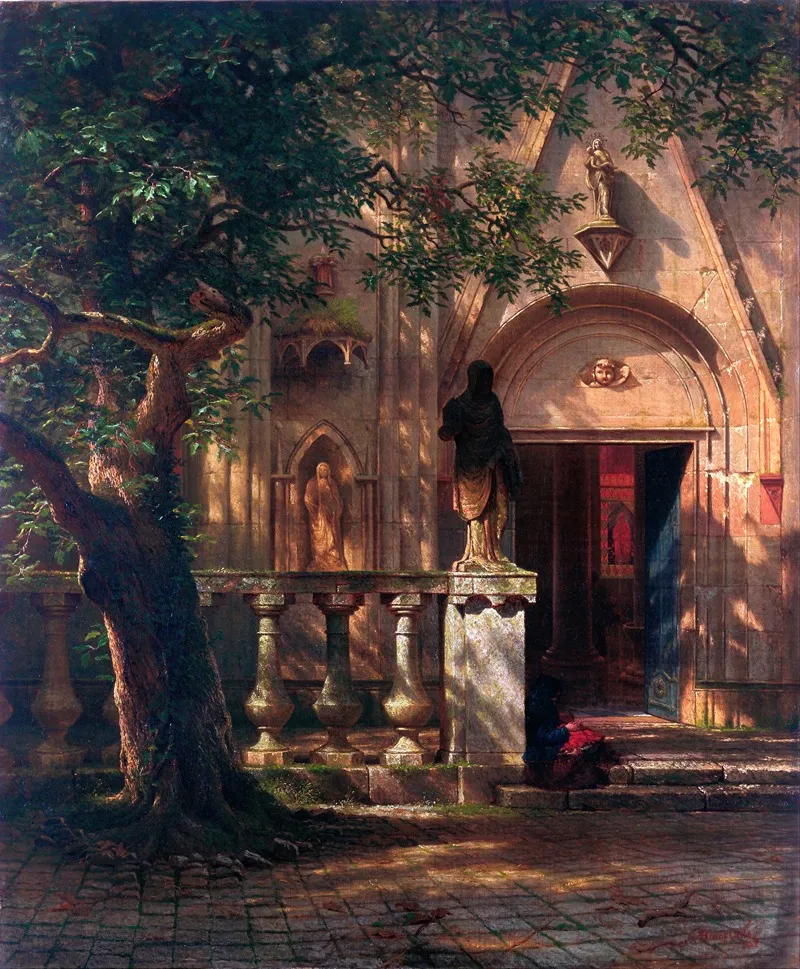 Sunlight And Shadow by Albert Bierstadt - Canvas Print