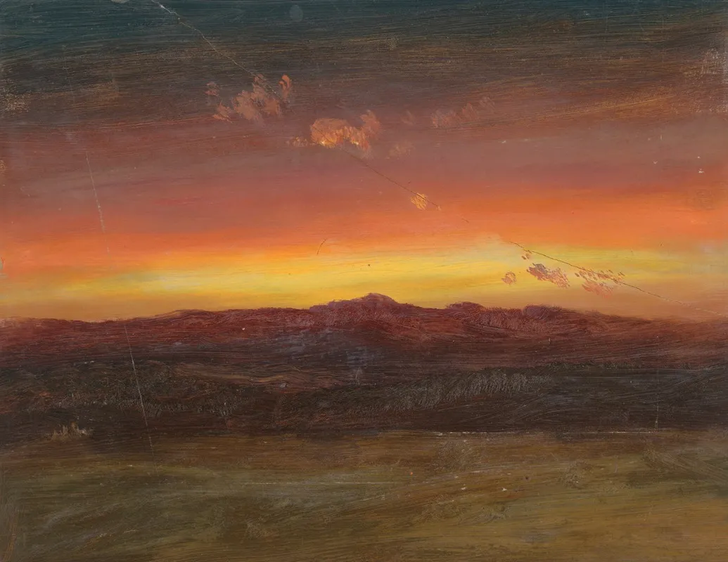Sunset 13 by Frederic Edwin Church - Canvas Print