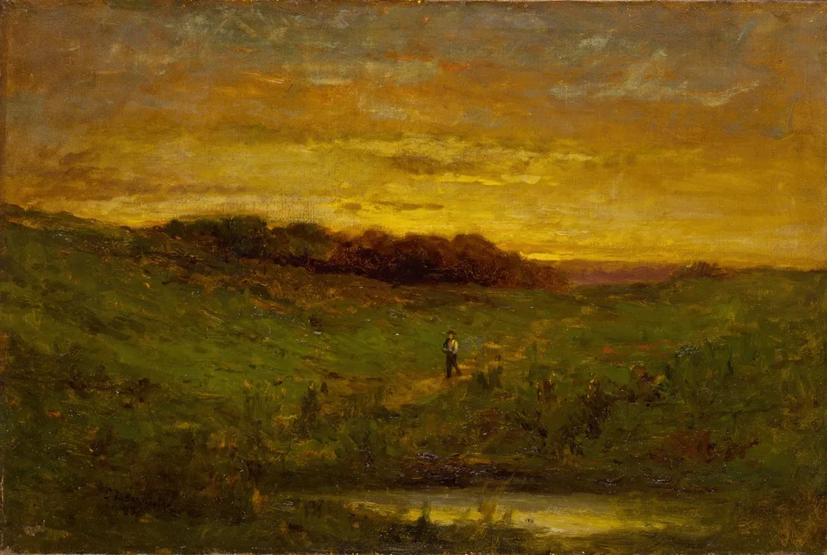 Sunset 5 by Edward Mitchell Bannister - Canvas Print
