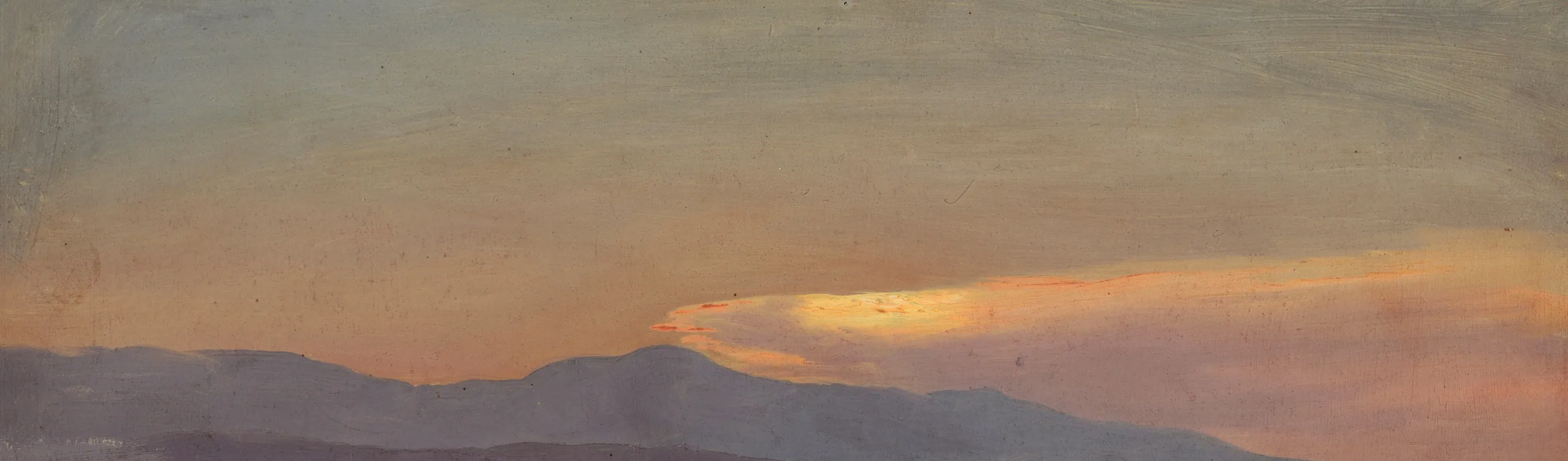 Sunset Cloud Study 2 by Frederic Edwin Church - Canvas Print