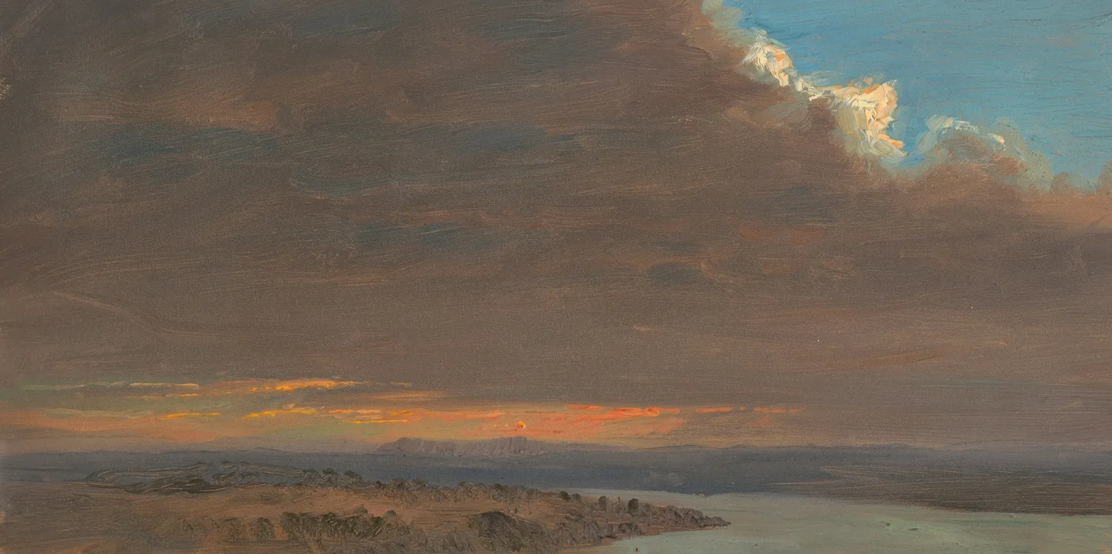 Sunset Hudson Valley New York by Frederic Edwin Church - Canvas Print