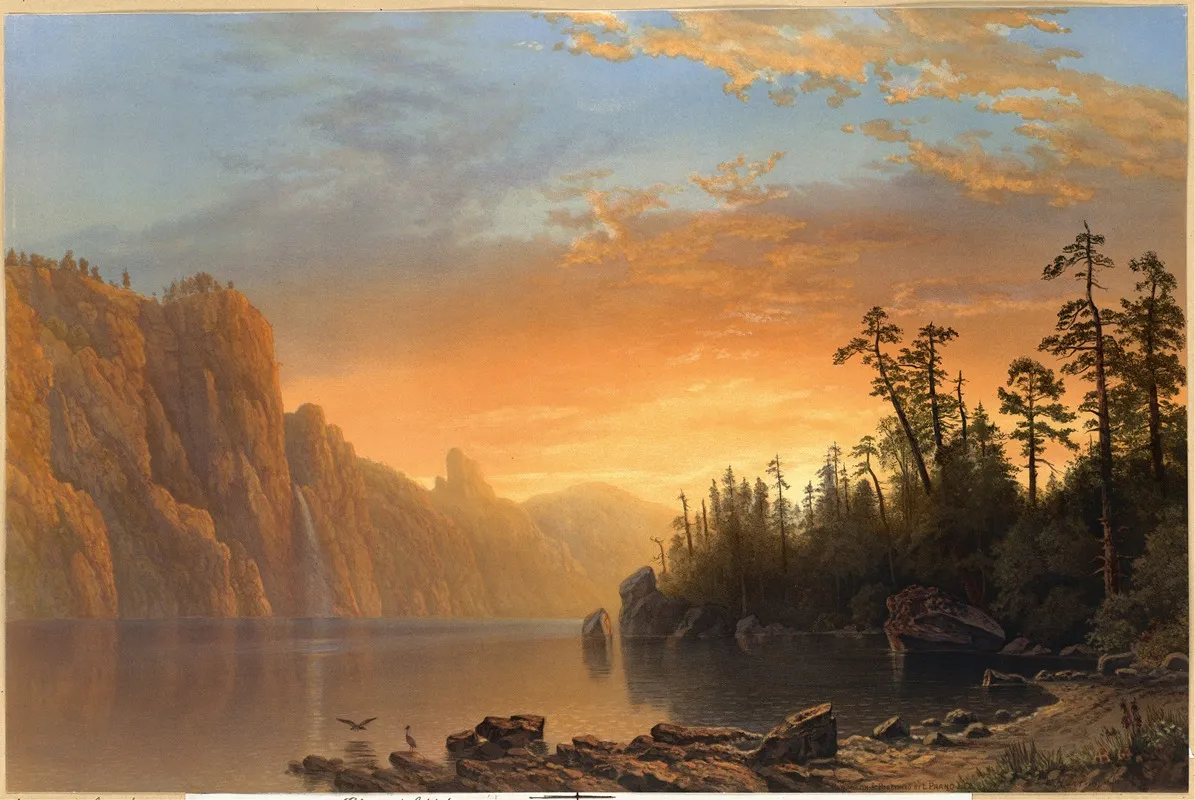 Sunset In California by Albert Bierstadt - Canvas Print