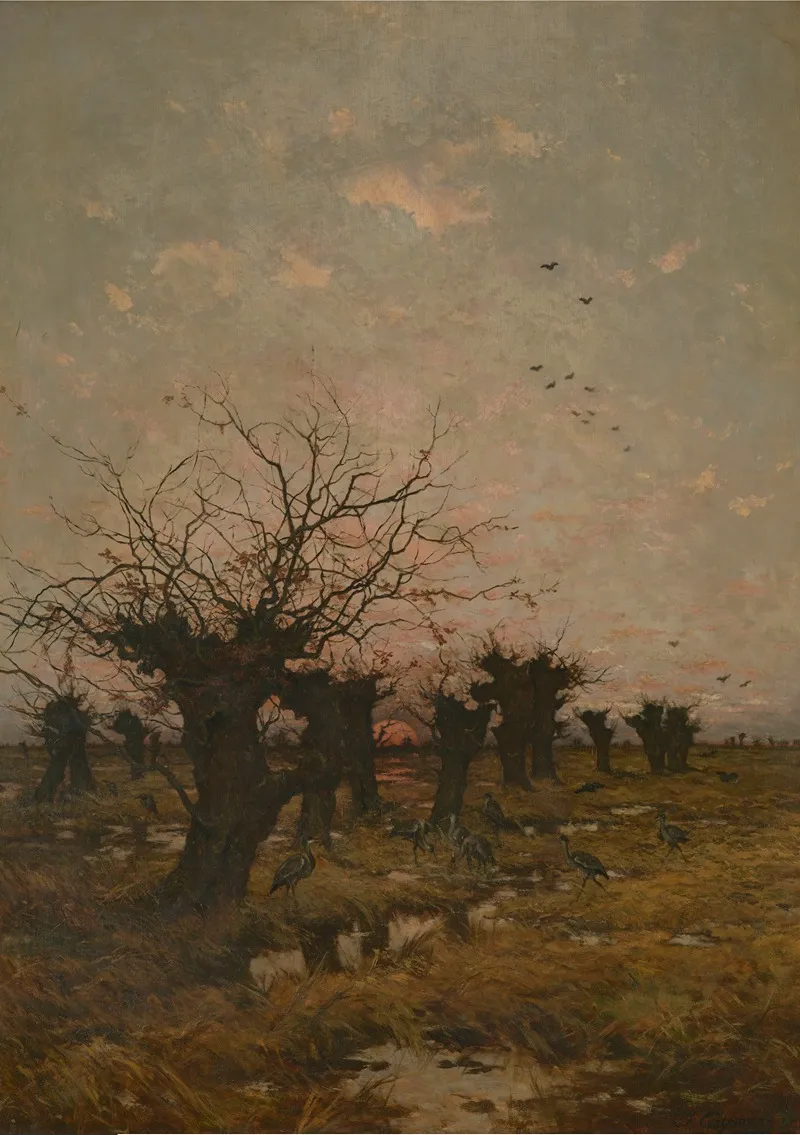 Sunset In The Kempen by Joseph Théodore Coosemans - Canvas Print