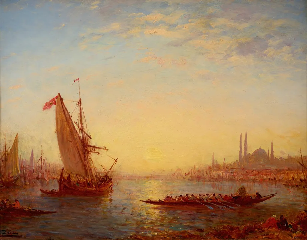 Sunset Light Effect On The Bosphorus Constantinople