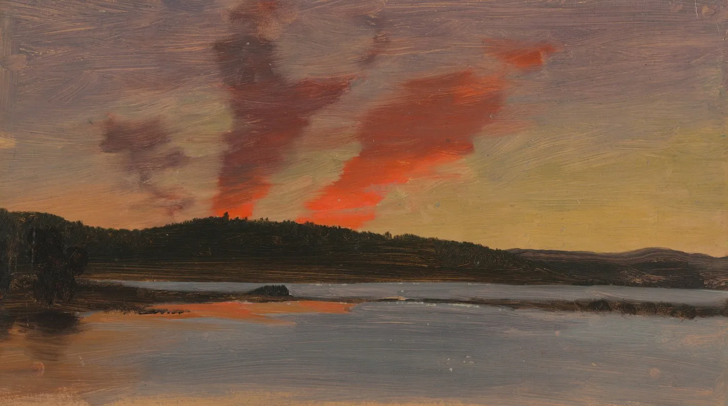 Sunset Near Bar Harbor Maine by Frederic Edwin Church - Canvas Print