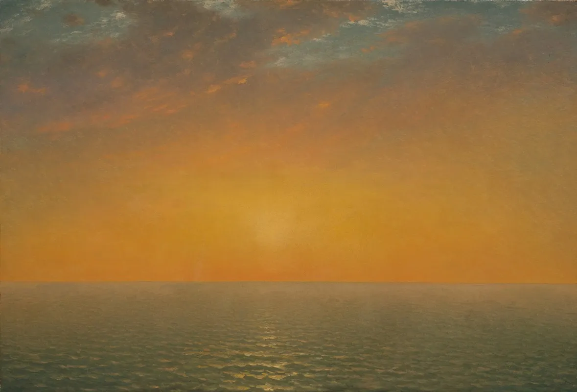 Sunset On The Sea by John Frederick Kensett - Canvas Print