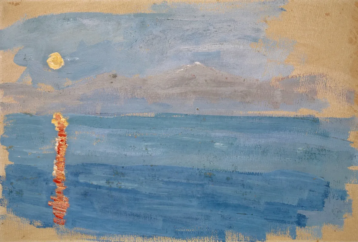 Sunset Over A Bay By The Sea