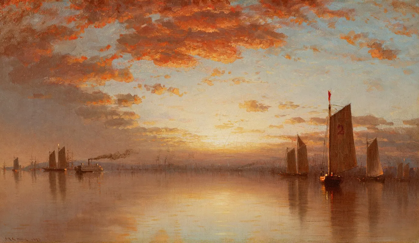 Sunset Over New York Bay