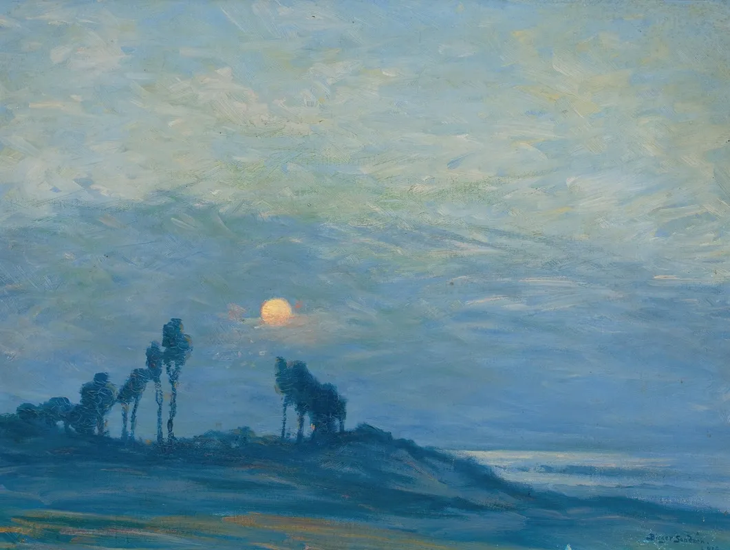 Sunset Over The Trees by Birger Sandzén - Canvas Print