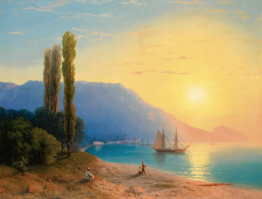 Sunset Over Yalta by Ivan Konstantinovich Aivazovsky - Canvas Print