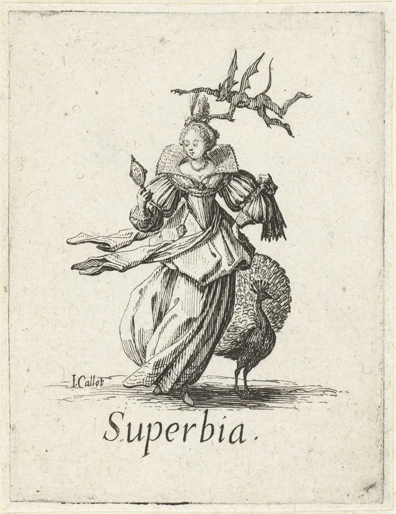 Superbia Pride by Jacques Callot - Canvas Print
