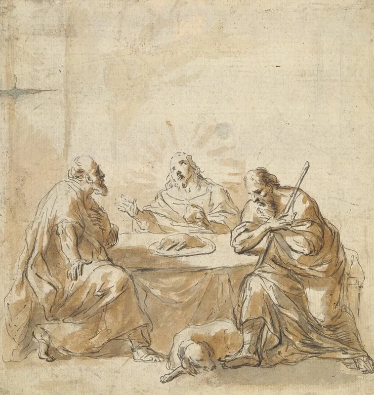 Supper At Emmaus 6 by Leonaert Bramer - Canvas Print