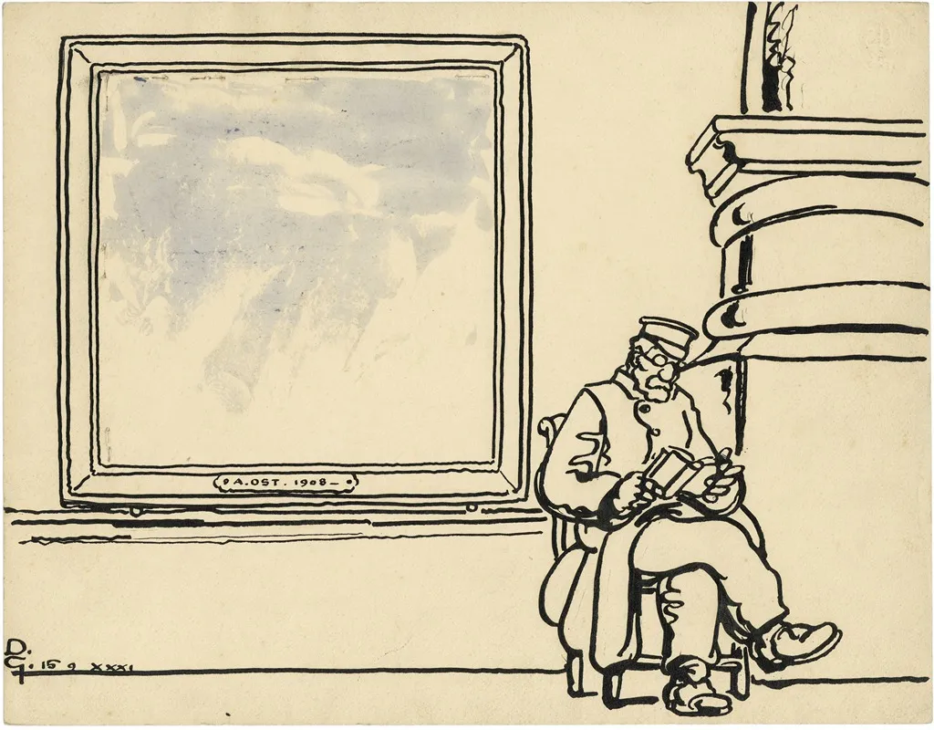 Suppoost Naast Schilderij Van Ost