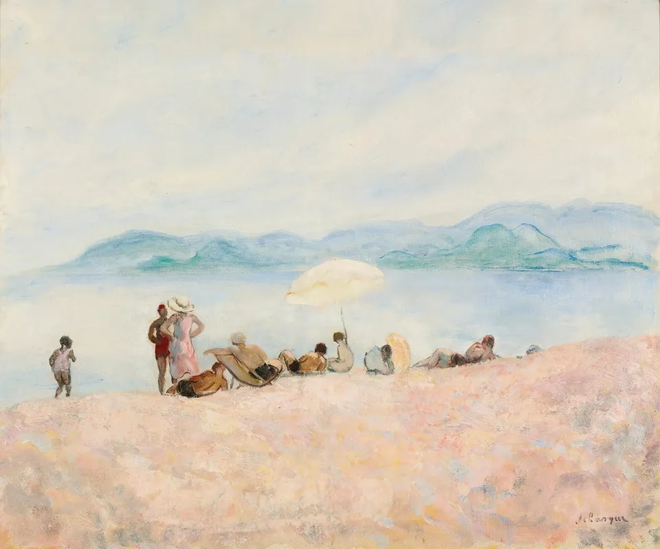 Sur La Plage by Henri Lebasque - Canvas Print