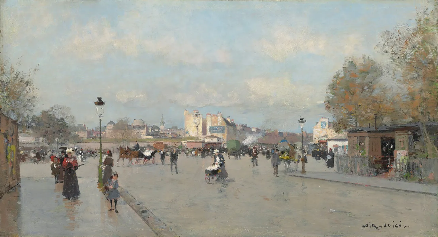 Sur Le Boulevard Berthier Paris by Luigi Loir - Canvas Print