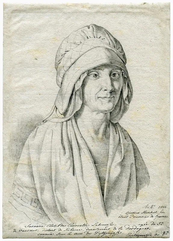 Susanne C C Labrousse Borstbeeld Driekw Naar Rechts by David Humbert de Superville - Canvas Print