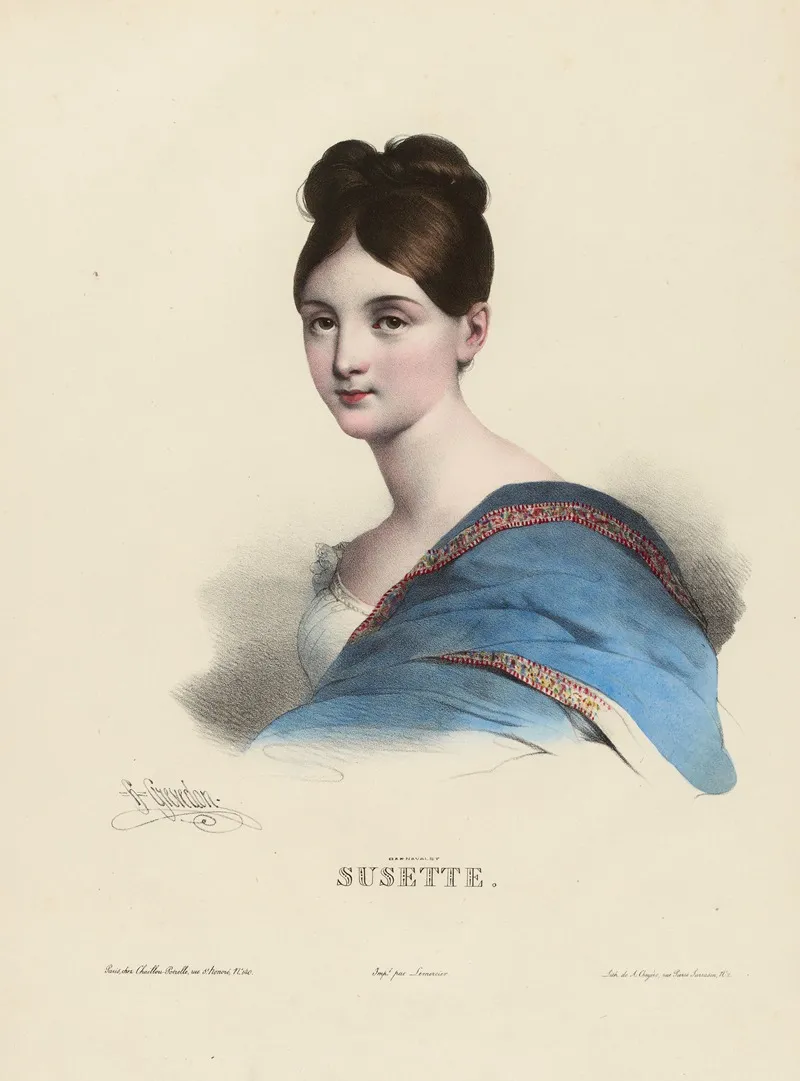 Susette by Pierre Louis Henri Grévedon - Canvas Print
