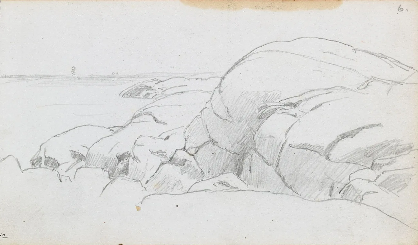 Svaberg 2 by Hans Gude - Canvas Print