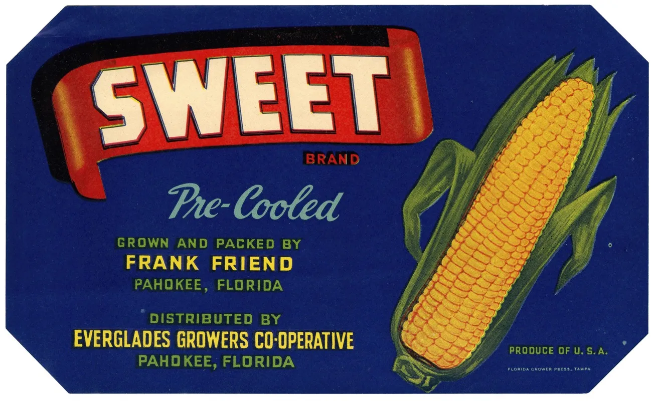 Sweet Brand Corn Label