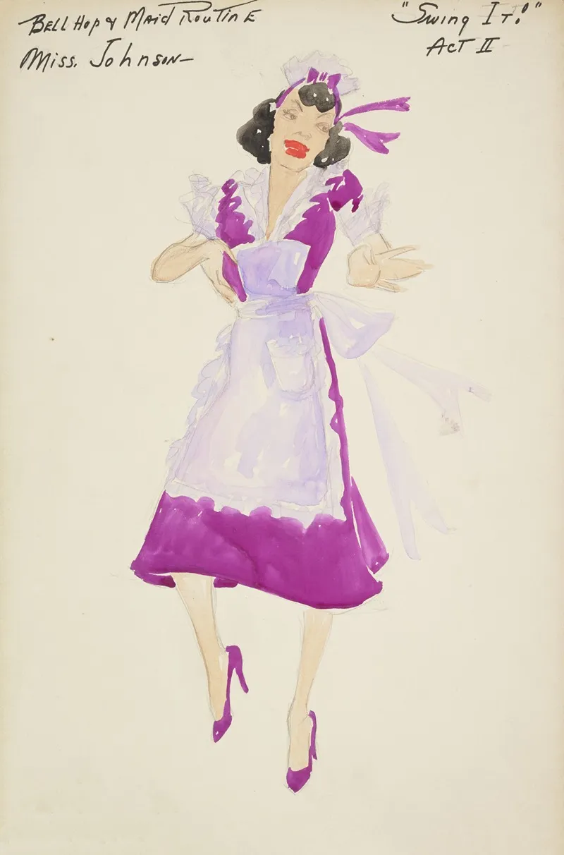 Swing It Bellhop Maid Routine Miss Johnson by Maxine Borowsky - Canvas Print