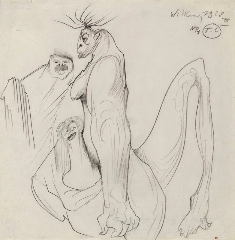 Symbolic Composition With Three Figures by Stanisław Ignacy Witkiewicz - Canvas Print