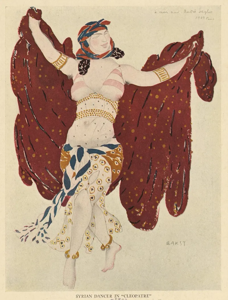 Syrian Dancer In Cleopatre by Léon Bakst - Canvas Print