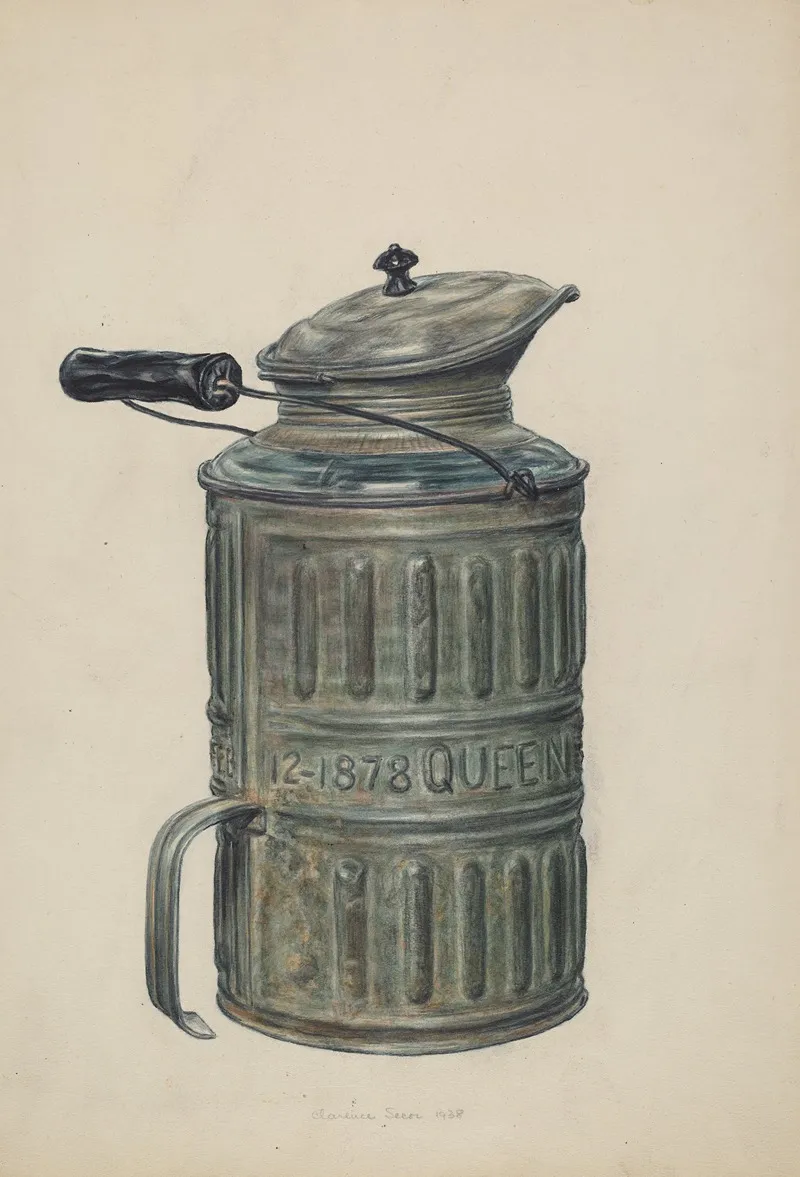 Syrup Container by Clarence Secor - Canvas Print