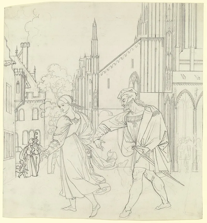 Szene Am Ausgang Der Kirche