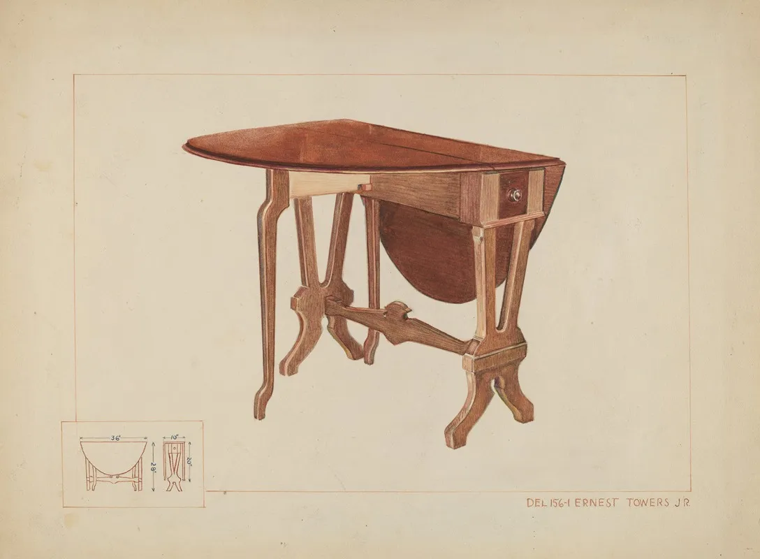 Table 14 by Ernest A. Towers, Jr. - Canvas Print