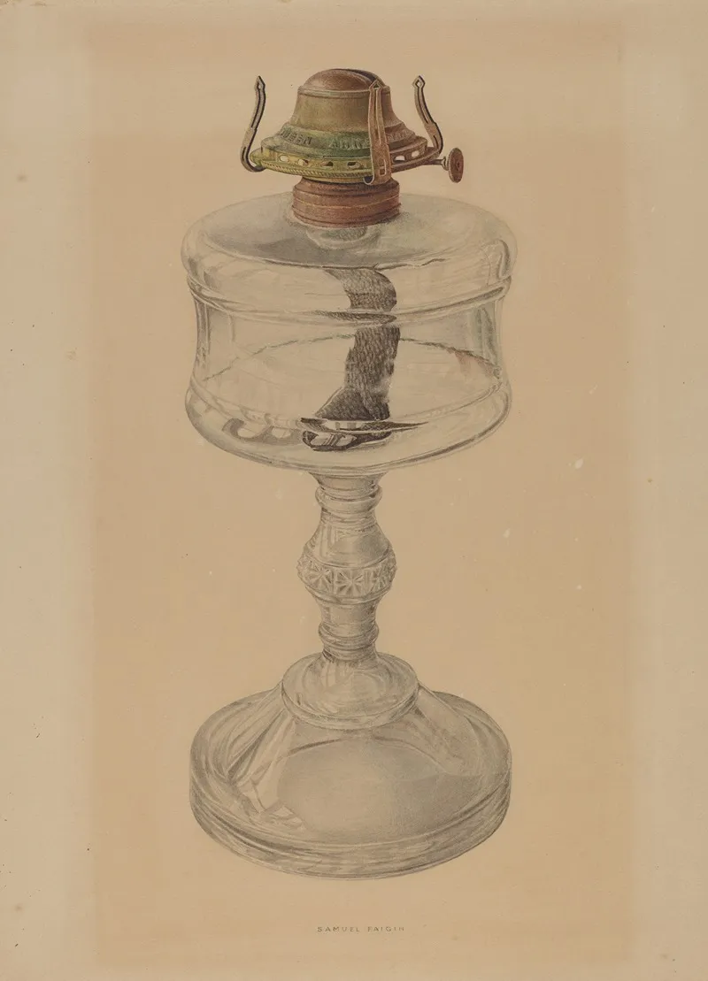 Table Lamp 4 by Samuel Faigin - Canvas Print