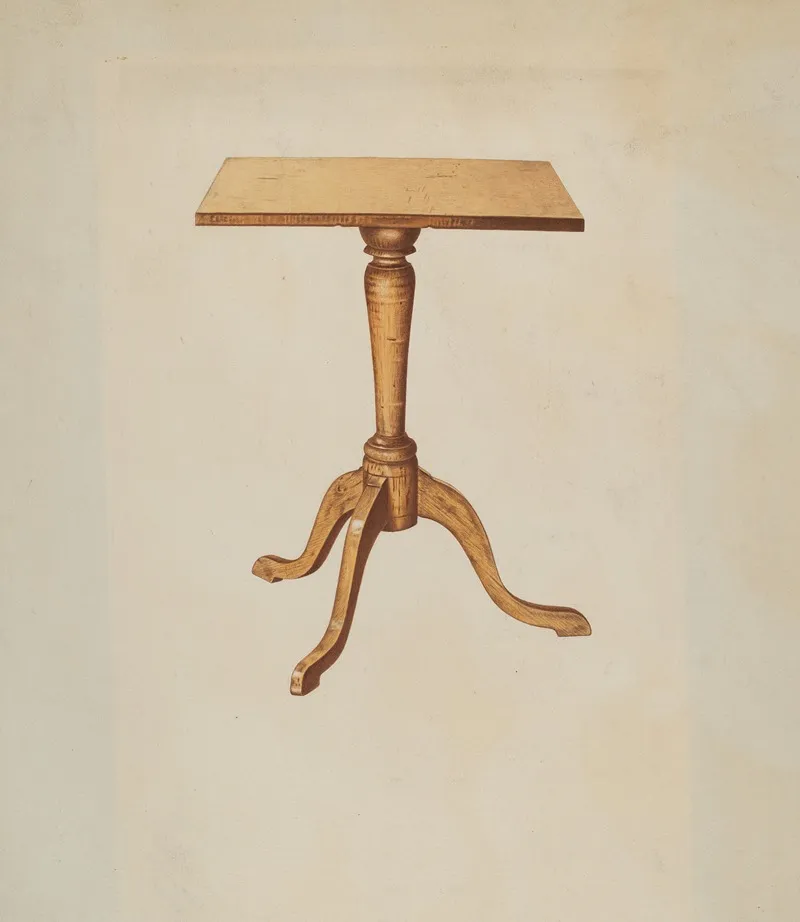 Table Occasional 2 by Michael Riccitelli - Canvas Print