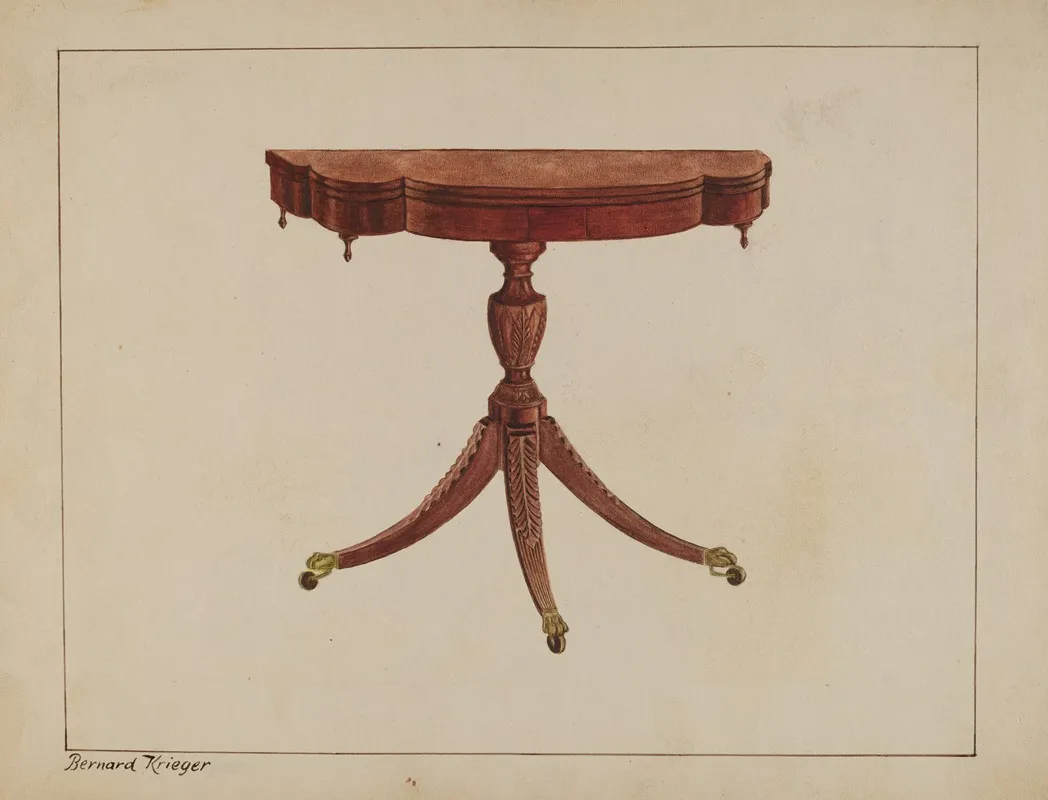 Table Pedestal 2 by Bernard Krieger - Canvas Print