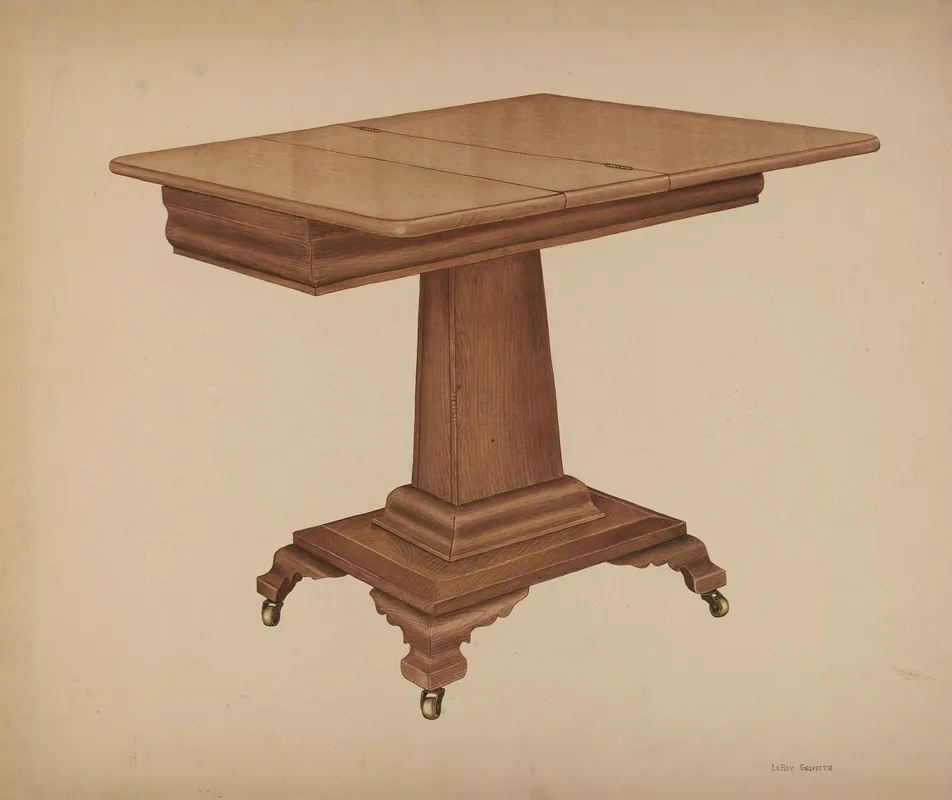 Table Pedestal 4 by LeRoy Griffith - Canvas Print