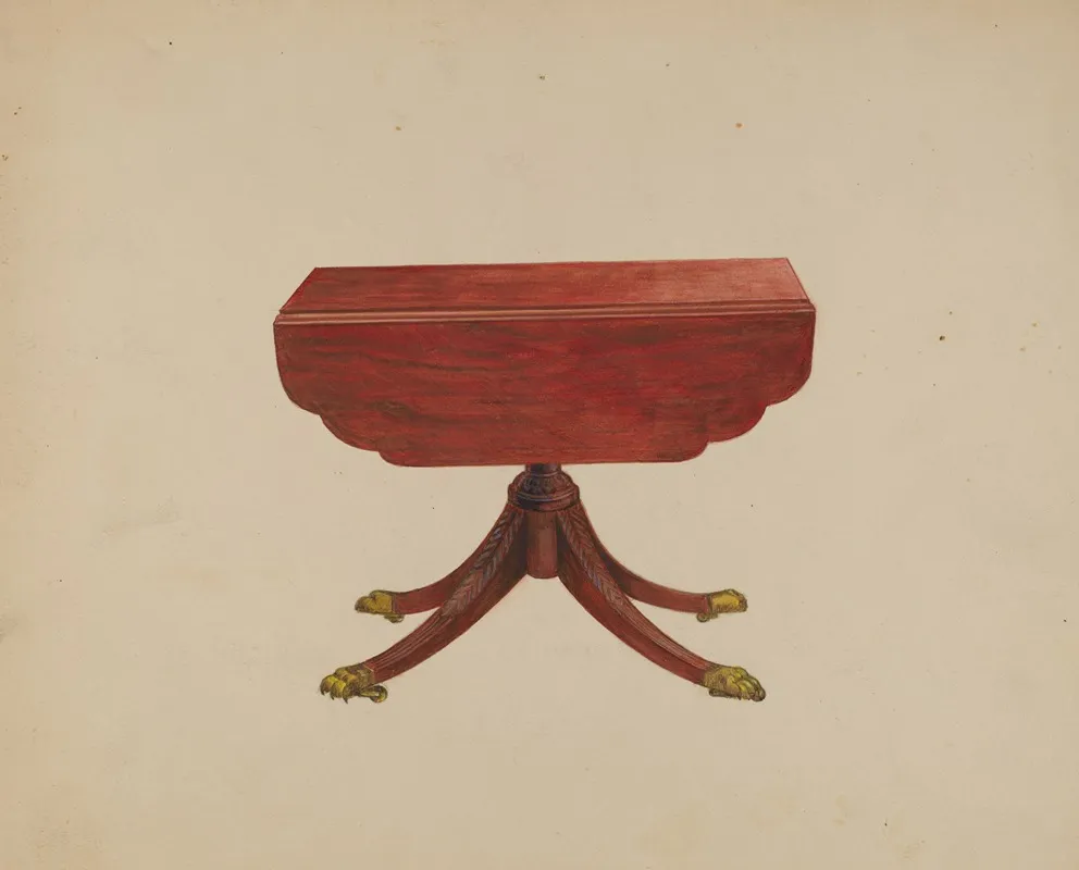 Table Pedestal by Arthur Johnson - Canvas Print