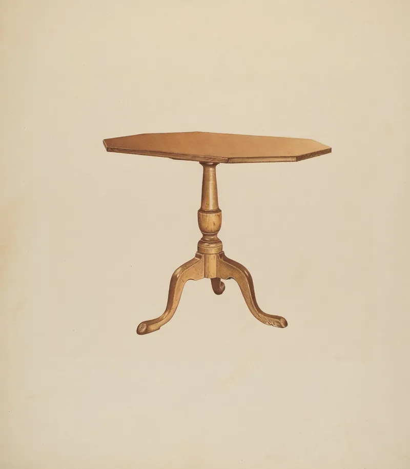 Table Tripod by Michael Riccitelli - Canvas Print