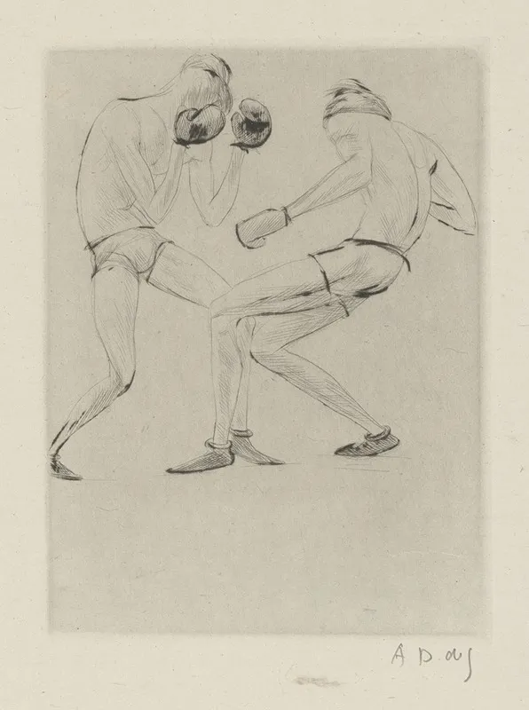 Tableau De La Boxe Illustre De 29 Gravures A Leau Forte Pl 10