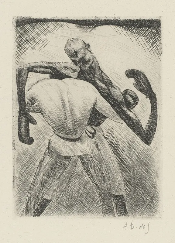 Tableau De La Boxe Illustre De 29 Gravures A Leau Forte Pl 61 by André Dunoyer de Segonzac - Canvas Print