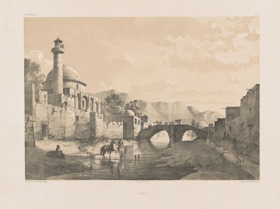 Tabriz by Eugène Flandin - Canvas Print