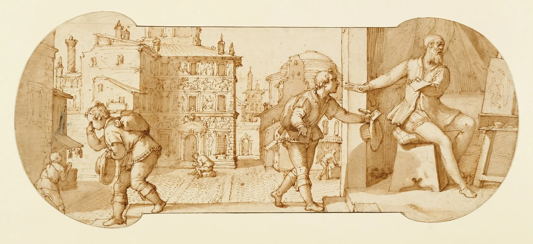 Taddeo Rebuffed By Francesco Il Santangelo by Federico Zuccaro - Canvas Print