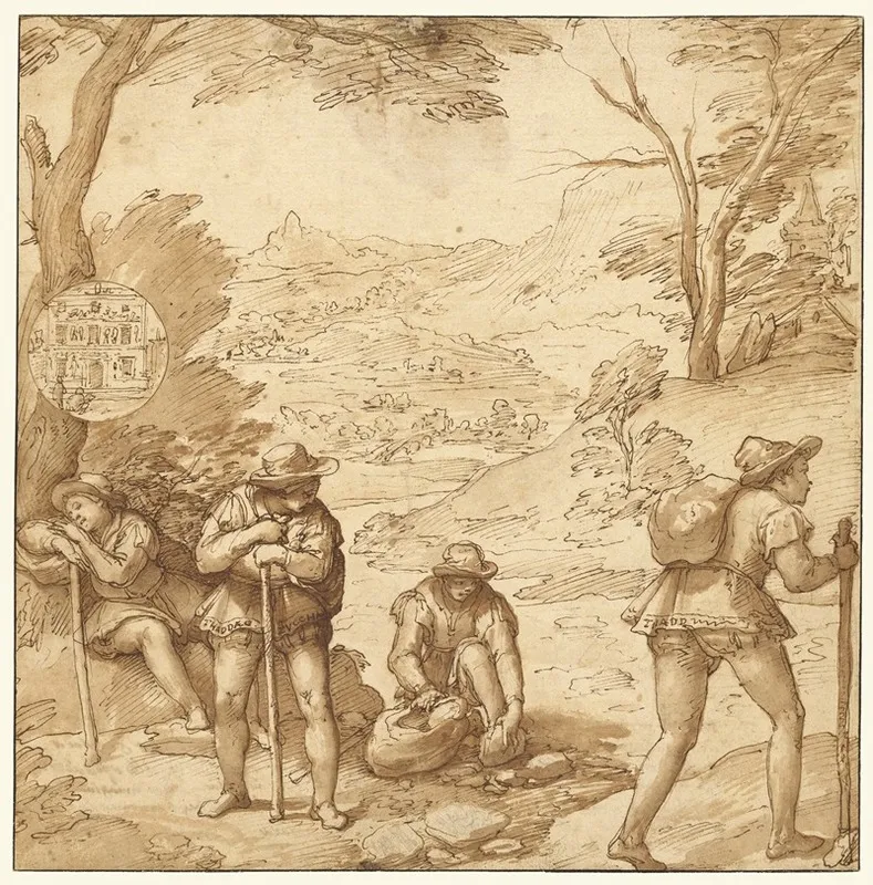 Taddeos Hallucination by Federico Zuccaro - Canvas Print